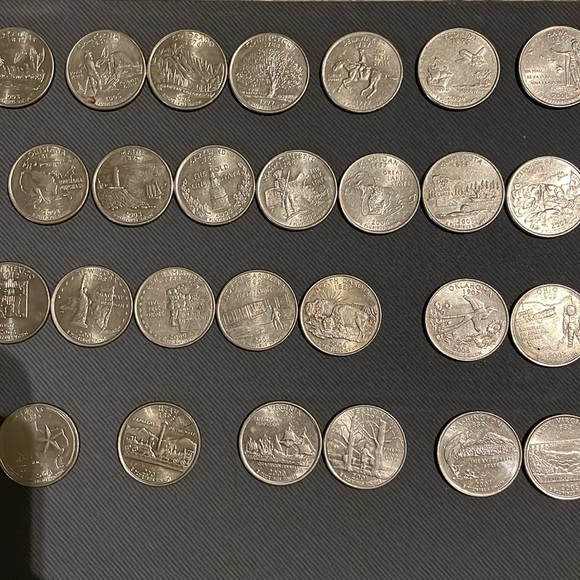Full set of the each of the 50 state quarters and 4 American territories quarter - Picture 3 of 7